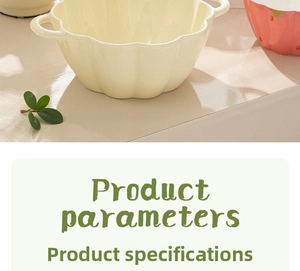 Detail of cute pumpkin and strawberry ceramic bowls with polished glaze and smooth handles