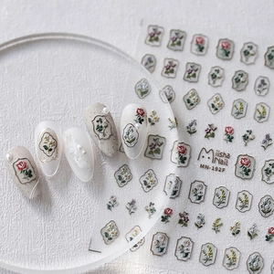 5D Relief Nail Art Stickers Vintage Floral Rose Daisy 3D Embossed Decals Self Adhesive Ultra Thin For DIY Manicure Women
