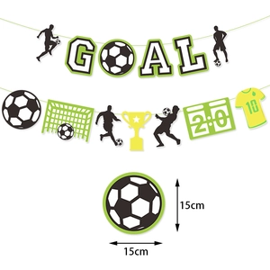 Set de bannières d'anniversaire thème football avec lettres GOAL et décorations