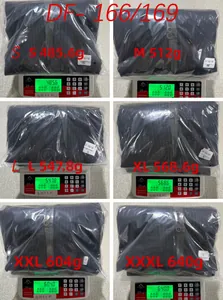 Detailed size chart showing the weight of linen beach set from S to 3XL for each size