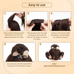 5-step guide for using 3cm heatless hair curlers to achieve curls without heat damage