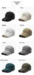 Collage de casquettes de baseball respirantes en huit couleurs avec broderie fine