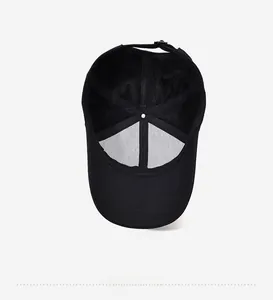 Inside view of men's baseball cap showing breathable mesh lining and adjustable metal buckle
