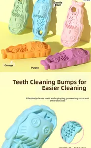 Detail view of TPR pet chew toys with textured surface for cleaning dog teeth effectively
