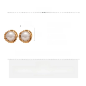 Fiche technique détaillée des boucles d'oreilles perles dorées avec dimensions et matières