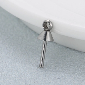 Polished silver 316L stainless steel umbrella hollow pendant for DIY jewelry making