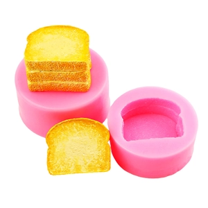 Moule en silicone réaliste en forme de tranche de pain pour gâteaux et bougies