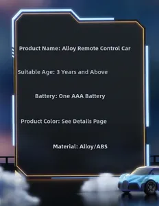 Detail view of mini alloy remote control car and watch controller for kids over 3 years old