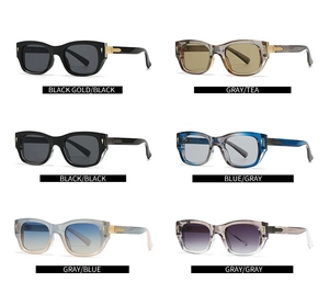 Multiple color options for retro aviator sunglasses with square metal frames and double bridge