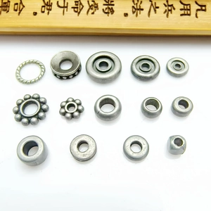 Alloy Spacer Beads Retro Meteorite Silver DIY Jewelry Making Accessories For Buddha Bracelet Crafts Antique Style