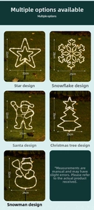 Detail view of solar Christmas lawn lights featuring stars, snowflakes, and holiday shapes