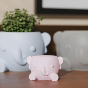 Cartoon elephant silicone mold for succulent planters and DIY resin desk ornaments