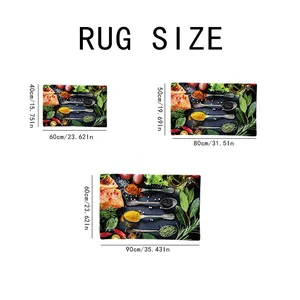 Size chart showing three dimensions for the Nordic green leaf absorbent diatom mud mat