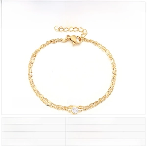Specifiche tecniche del bracciale a doppio strato in acciaio titanio con zircone