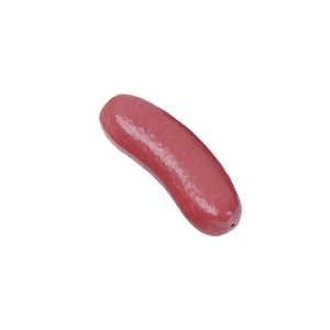 Realistic hollow fake sausage model for pet collar toy with polished reddish-brown finish