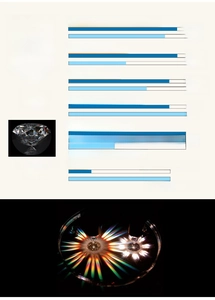 Detailed comparison of moissanite and diamond showing brilliance and fire parameters