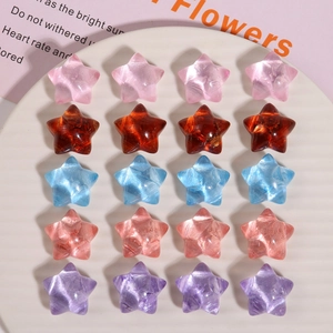 Dreamy Translucent Starry Sky Pentagram Star Resin Beads DIY Jewelry Making For Earrings Phone Case Decor Colorful Craft Material