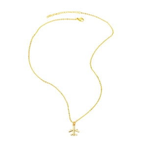 Elegant gold airplane pendant necklace for women with adjustable fine link chain jewelry