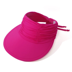 Damen Sonnenhut in Rosarot mit breiter Krempe und kühlem Stoff für Outdoor-Strand-Sport