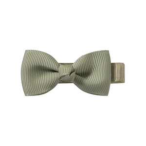 Handmade 2 inch sage green grosgrain ribbon bow hair clip for toddlers and girls