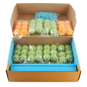 132PC DIY kids fort building kit with colorful rods and connectors in a storage box