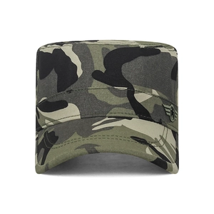 Men's camouflage tactical cadet cap with wing star badge for outdoor hiking and sun protection
