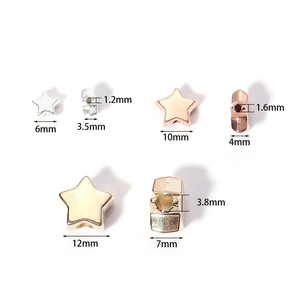 Star-shaped CCB plating beads for jewelry making in gold, silver, and rose gold finishes
