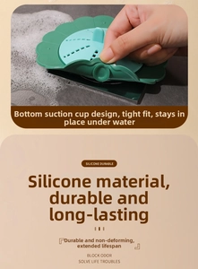 Close-up of durable silicone drain cover with suction design for kitchen and bathroom