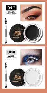 Duo de savons coiffants pour sourcils noir et blanc avec brosses goupillons incluses