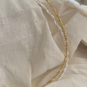 Minimalist 925 sterling silver faceted bead necklaces in gold and silver finish
