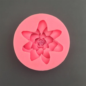 Stampo in silicone a loto rosa per fusione di fiori 3D in resina e sapone