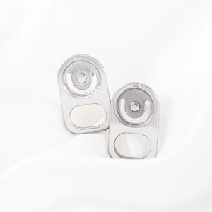 Boucles d'oreilles créatives en forme de languette de canette en acier inoxydable argenté