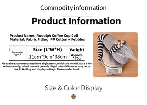 Detailed size and weight specifications for the striped coffee gnome Christmas ornament