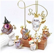 Exquisite baroque pearl charms in angel and elf shapes with 14k gold plating details