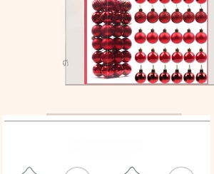 Mini boules de Noël en plastique 4cm décorations de sapin rouges lot de pendentifs