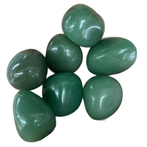 Natural polished green river stones for aquarium landscaping and potted plant decoration