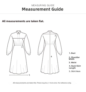 Detailed size chart guide for vintage floral maxi dress with bust and waist measurements