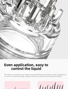 Macro d'applicateur de cuir chevelu avec billes de roulement précises et design transparent