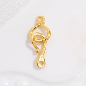Macro shot of polished gold-plated S750 clasp for DIY bracelet and necklace jewelry
