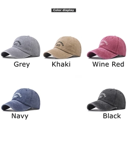Five assorted vintage washed baseball caps with California 1987 embroidery detail