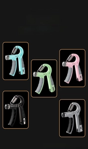 Adjustable 5-60kg hand grip strengtheners with electronic counter in five vibrant colors