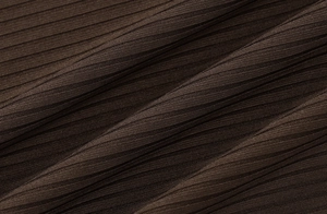 Close-up of dark brown ribbed knit fabric showing detailed texture and soft folds