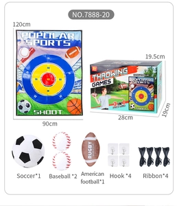 Détails techniques du kit de jeu de tir sportif 3 en 1 avec balles et crochets