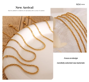 Detailed view of 18K gold plated twisted rope anklet for women on a white ceramic plate