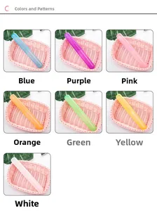 Grid view of portable travel toothbrush storage cases in seven translucent colors