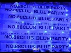 Blue LED foam glow sticks with NO.88CLUB print for party and concert events