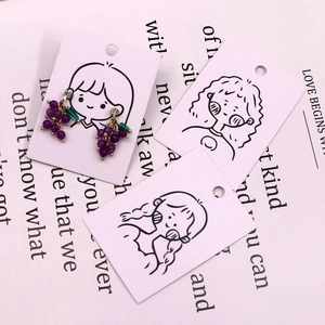 Cute purple grape earrings on illustrated artistic display card for women jewelry gift