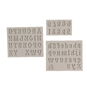 Alphabet and number silicone mold set for DIY fondant cake and chocolate baking