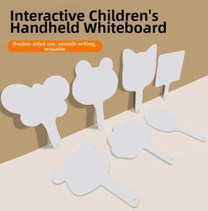 Double-sided handheld mini whiteboards for kids in butterfly, cat, and cloud shapes