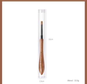 Détails du pinceau nail art en bois de noyer avec hauteur 15cm et tube de 1,5cm